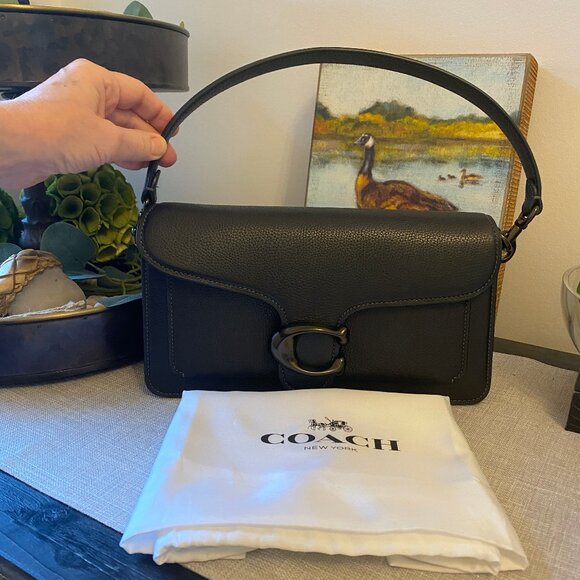 Coach Tabby 26 Polished Pebble leather/Pewter/Black 😍 - Picture 2 of 16
